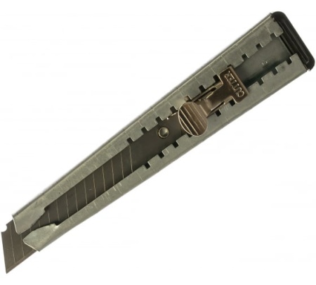 Нож технический Техно 18 мм, метал.кортус, метал.фиксатор (10171)
